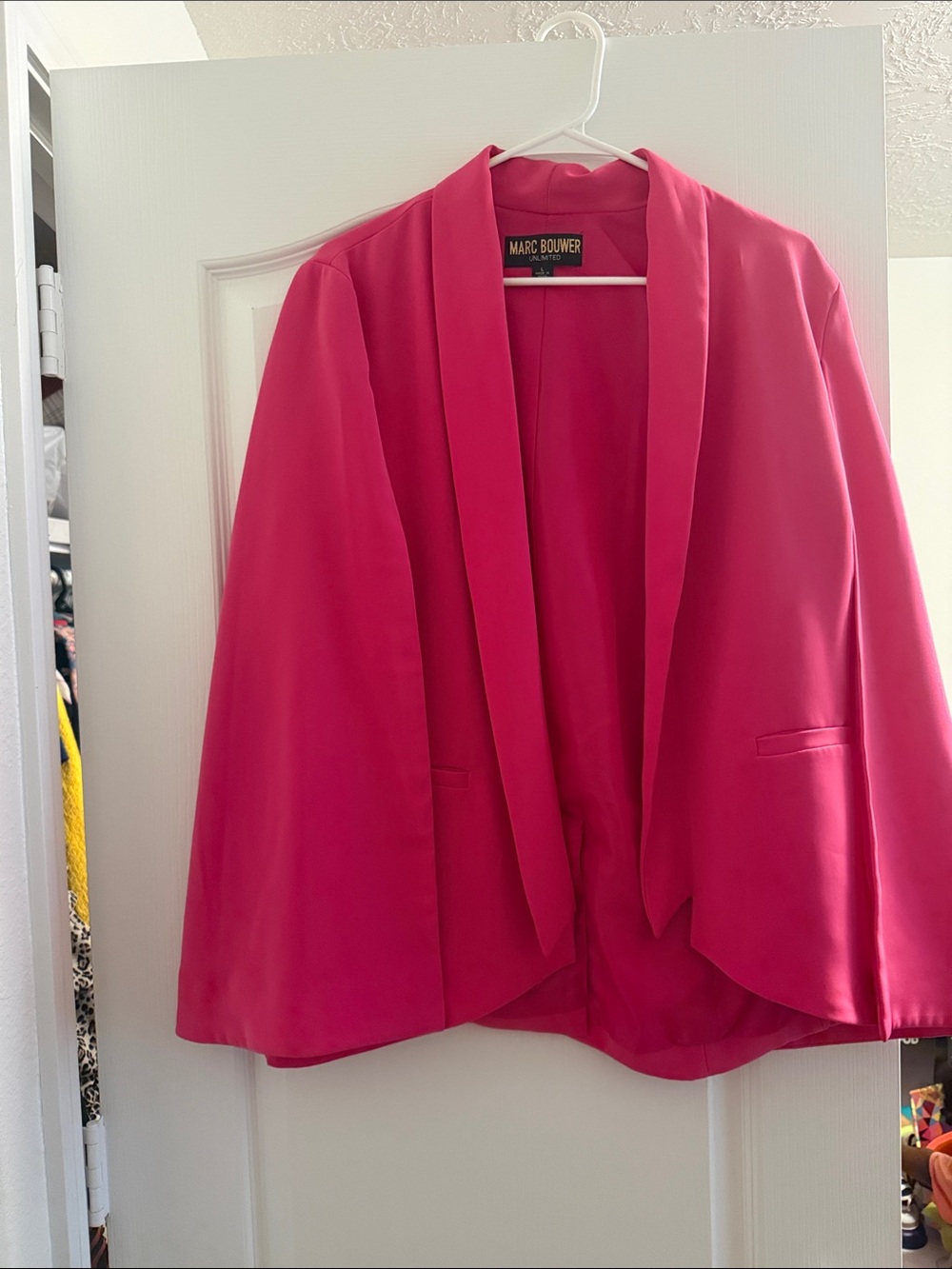 Marc Bouwer Vibrant Pink Open-Front Blazer